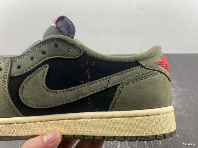 Cheap TBkick LOW SCOTT 1 SP OLIVE' TRAVIS X DM7866-002 AIR JORDAN OG 'BLACK 0724